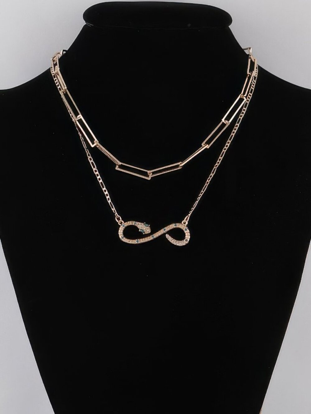 Infinity Snake Pendant Necklace